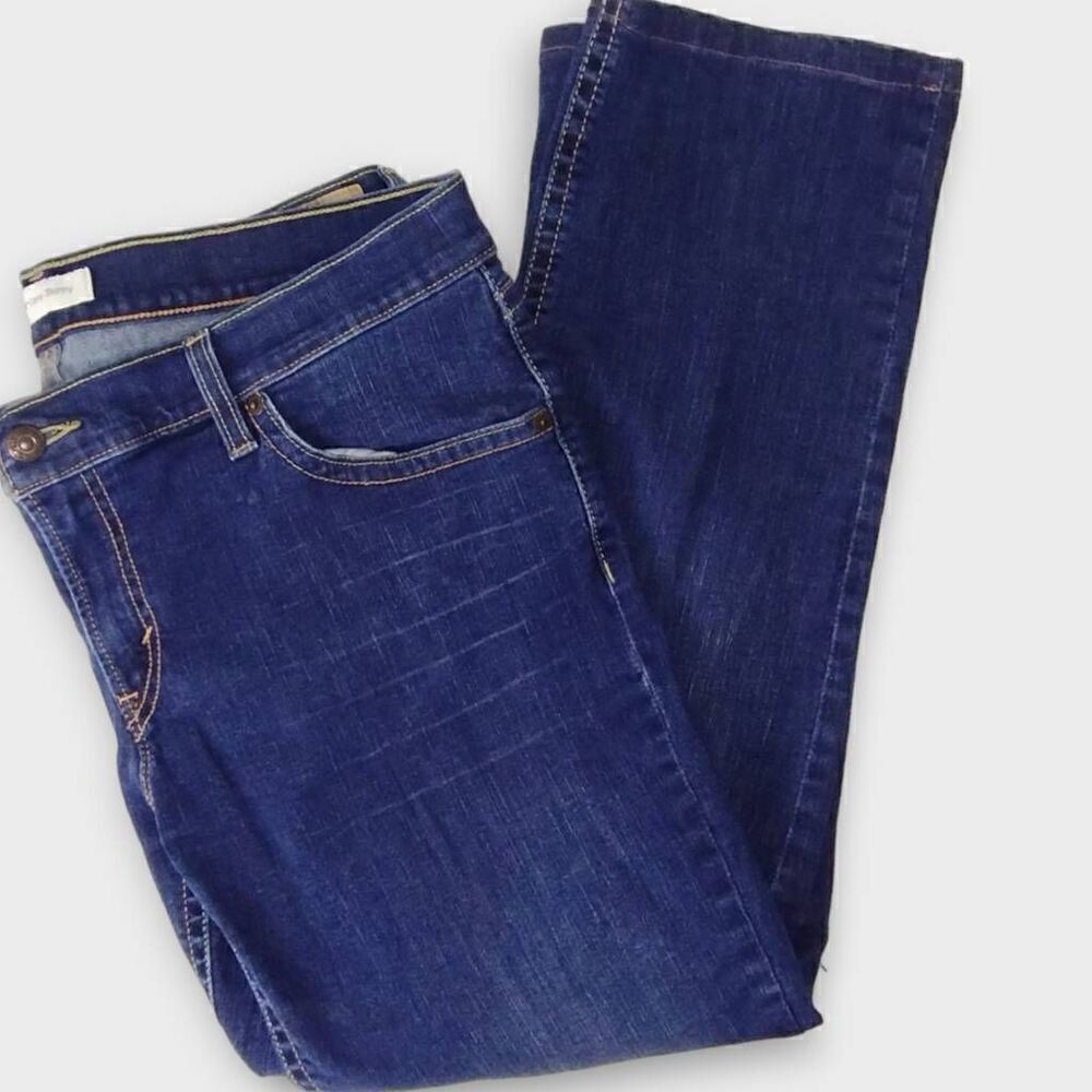 Levis Womens 528 Curvy Skinny‎ Sz 17M Jr Dark Blue Stretch Teen Girls
